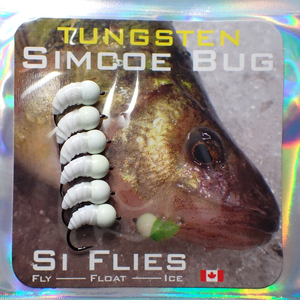 White UV Tungsten Simcoe Bug 6-Pack – Si Flies